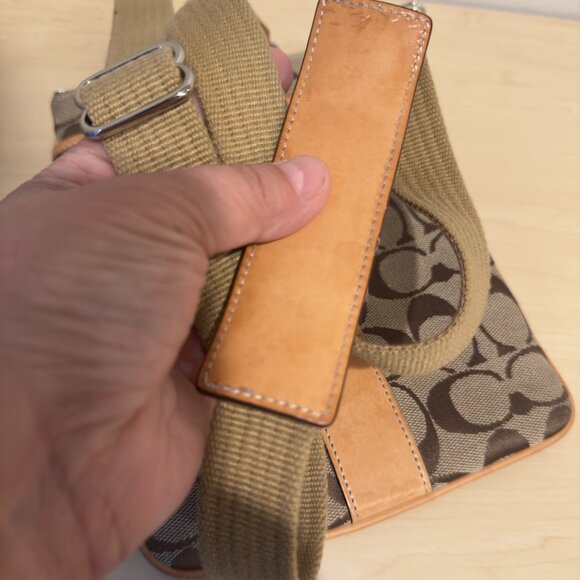 Coach Signature Canvas Swingpack Crossbody | Tan Monogram CML 👜✨ - Picture 8 of 16